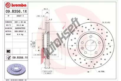 BREMBO Brzdov kotou XTRA LINE - 300 mm BRE 09.B356.1X, 09.B356.1X