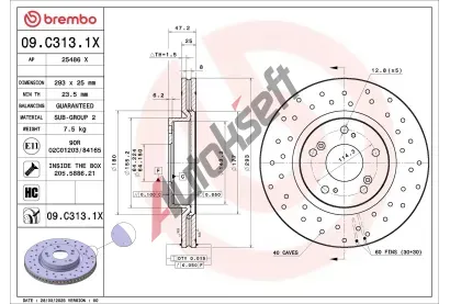 BREMBO Brzdový kotouč XTRA LINE - Xtra BRE 09.C313.1X, 09.C313.1X BREMBO Brzdový kotouč XTRA LINE - Xtra BRE 09.C313.1X, 09.C313.1X