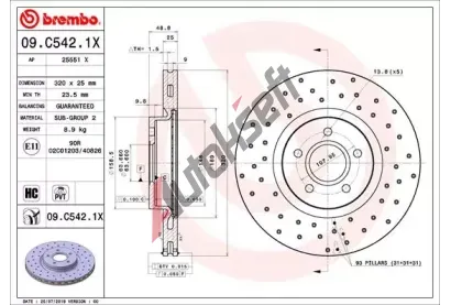 BREMBO Brzdov kotou XTRA LINE - 320 mm BRE 09.C542.1X, 09.C542.1X