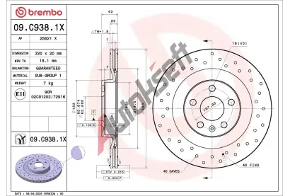 BREMBO Brzdový kotouč XTRA LINE - Xtra BRE 09.C938.1X, 09.C938.1X BREMBO Brzdový kotouč XTRA LINE - Xtra BRE 09.C938.1X, 09.C938.1X