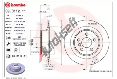 BREMBO Brzdov kotou COATED DISC LINE - 300 mm BRE 09.D112.11, 09.D112.11