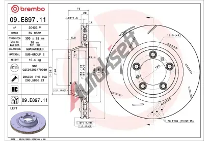 BREMBO Brzdov kotou PRIME LINE - UV Coated BRE 09.E897.11, 09.E897.11