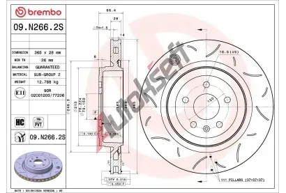 BREMBO Brzdov� kotou� BRE 09.N266.2S, 09.N266.2S