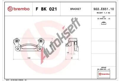 BREMBO Sada drk brzdovch tmen BRE FBK021, F BK 021