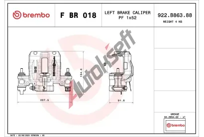 BREMBO Brzdov tmen PRIME LINE BRE FBR018, F BR 018