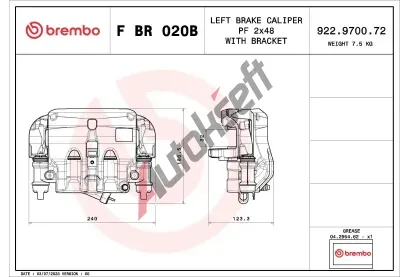 BREMBO Brzdov tmen PRIME LINE - With Brackets BRE FBR020B, F BR 020B