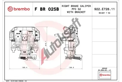 BREMBO Brzdov tmen PRIME LINE - With Brackets BRE FBR025B, F BR 025B