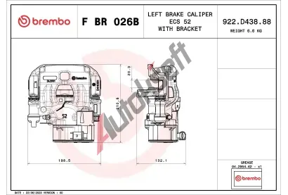 BREMBO Brzdov tmen PRIME LINE - With Brackets BRE FBR026B, F BR 026B