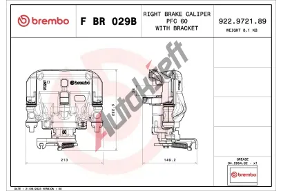 BREMBO Brzdov tmen PRIME LINE - With Brackets BRE FBR029B, F BR 029B