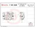 BREMBO Brzdov tmen PRIME LINE - With Brackets ‐ BRE FBR032B