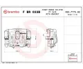 Brzdov tmen BREMBO ‐ BRE FBR033B