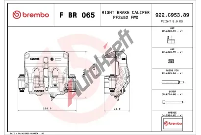 BREMBO Brzdový třmen PRIME LINE BRE FBR065, F BR 065 BREMBO Brzdový třmen PRIME LINE BRE FBR065, F BR 065