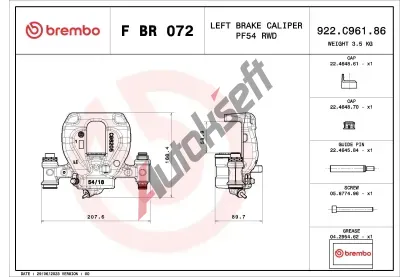 BREMBO Brzdov tmen PRIME LINE BRE FBR072, F BR 072