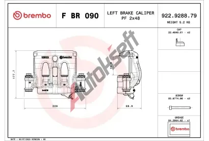 BREMBO Brzdov tmen PRIME LINE BRE FBR090, F BR 090