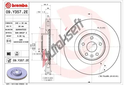 BREMBO Souprava kotouovch brzd BEYOND LINE - EV BRE KT08005, KT 08 005