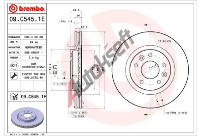 BREMBO Souprava kotouovch brzd BEYOND LINE - EV BRE KT08019, KT 08 019
