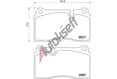 BREMBO Sada brzdovch destiek BRE P02002, P 02 002