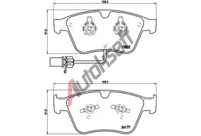 BREMBO Sada brzdovch destiek BRE P05003, P 05 003