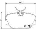 BREMBO Sada brzdovch destiek - kotouov brzda ‐ BRE P06010