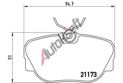 BREMBO Sada brzdovch destiek - kotouov brzda BRE P06010, P 06 010