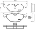 BREMBO Sada brzdovch destiek - kotouov brzda ‐ BRE P06011