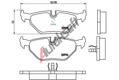 BREMBO Sada brzdovch destiek - kotouov brzda BRE P06011, P 06 011