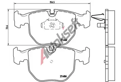 BREMBO Sada brzdovch destiek - kotouov brzda BRE P06021, P 06 021