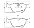 Sada brzdovch destiek BREMBO ‐ BRE P06022