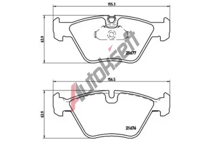 BREMBO Sada brzdovch destiek - kotouov brzda BRE P06022, P 06 022