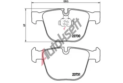 BREMBO Sada brzdovch destiek - kotouov brzda BRE P06026, P 06 026