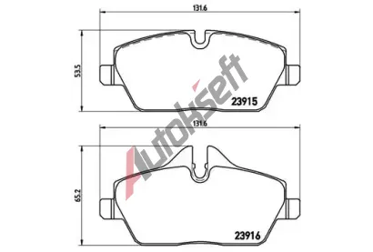 BREMBO Sada brzdovch destiek BREMBO XTRA LINE BRE P 06 034X, BRE P06034X