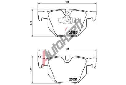 BREMBO Sada brzdovch destiek BREMBO XTRA LINE BRE P 06 039X, BRE P06039X