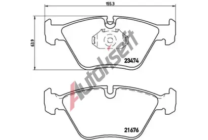 BREMBO Sada brzdovch destiek - kotouov brzda BRE P06042, P 06 042