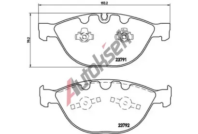 BREMBO Sada brzdovch destiek - kotouov brzda BRE P06047, P 06 047