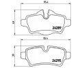 Sada brzdovch destiek BREMBO ‐ BRE P06052