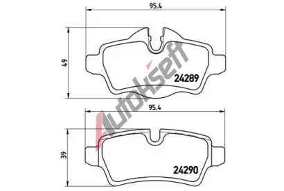 BREMBO Sada brzdovch destiek - kotouov brzda BRE P06052, P 06 052