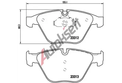 BREMBO Sada brzdovch destiek - kotouov brzda BRE P06054, P 06 054