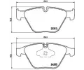 BREMBO Sada brzdovch destiek - kotouov brzda ‐ BRE P06055