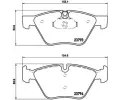 BREMBO Sada brzdovch destiek - kotouov brzda ‐ BRE P06057