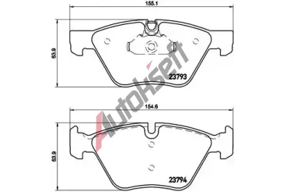 BREMBO Sada brzdovch destiek - kotouov brzda BRE P06057, P 06 057