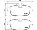 BREMBO Sada brzdovch destiek - kotouov brzda ‐ BRE P06062