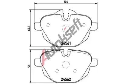 BREMBO Sada brzdovch destiek - kotouov brzda BRE P06064, P 06 064