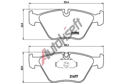 BREMBO Sada brzdovch destiek - kotouov brzda BRE P06065, P 06 065
