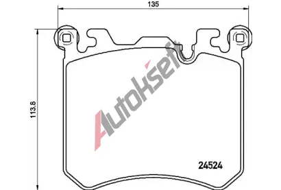BREMBO Sada brzdovch destiek BRE P06077, P 06 077