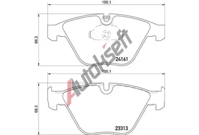 BREMBO Sada brzdovch destiek BRE P06081, P 06 081
