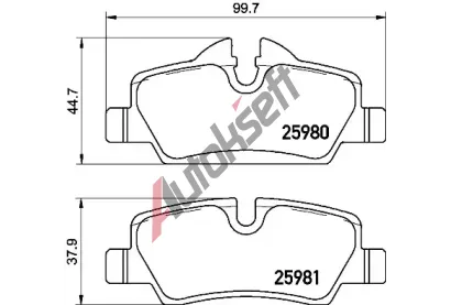 BREMBO Sada brzdovch destiek BRE P 06 090, BRE P06090