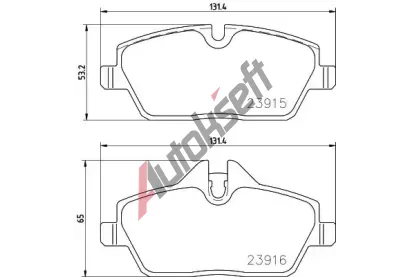 BREMBO Sada brzdovch destiek BEYOND LINE - EV BRE P06091E, P 06 091E