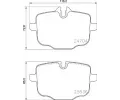 BREMBO Sada brzdovch destiek ‐ BRE P06101