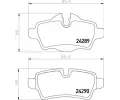 Sada brzdovch destiek BREMBO ‐ BRE P06103