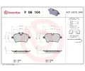 Sada brzdovch destiek BREMBO ‐ BRE P06104